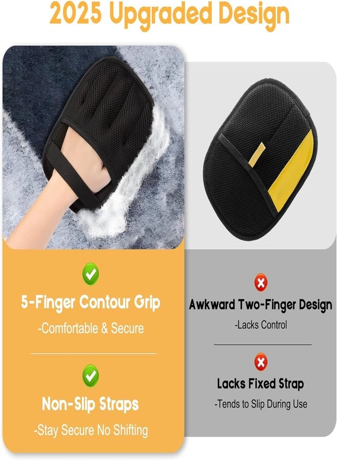 ZTOCOZ Pet Hair Removal Glove for Cats & Dogs, Upgraded Five-Finger Electrostatic Pet Hair Gloves, Reusable Magic Brush Pet Hair Remover Tool for Laundry, Couch, Carpet, Car Seat - Image 4